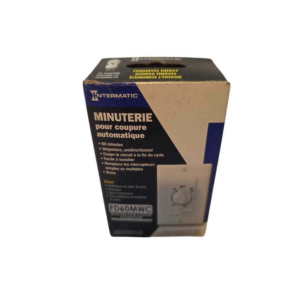 Intermatic FD60MWC 60-Minute In-Wall Auto Shut-off Timer